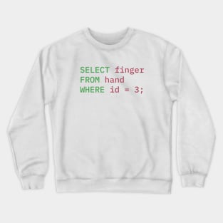 Programmer Humor Middle Finger Crewneck Sweatshirt